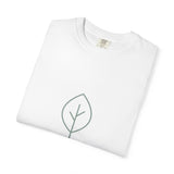 Minimal Green Leaf icon T-Shirt | Eco Nature Graphic Tee