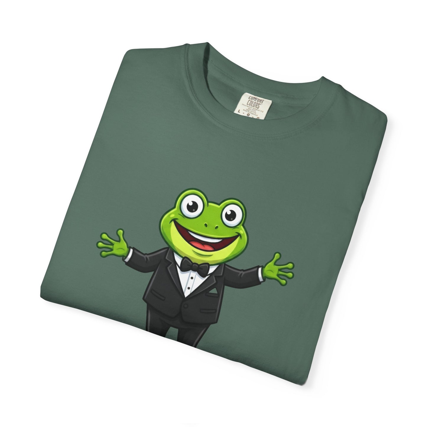 Funny Tuxedo Frog T-shirt | Frog on Lily Pad Amphibian Design