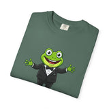 Funny Tuxedo Frog T-shirt | Frog on Lily Pad Amphibian Design