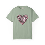 Pink Heart Zebra T-shirt | Romantic Zebra Heart Design