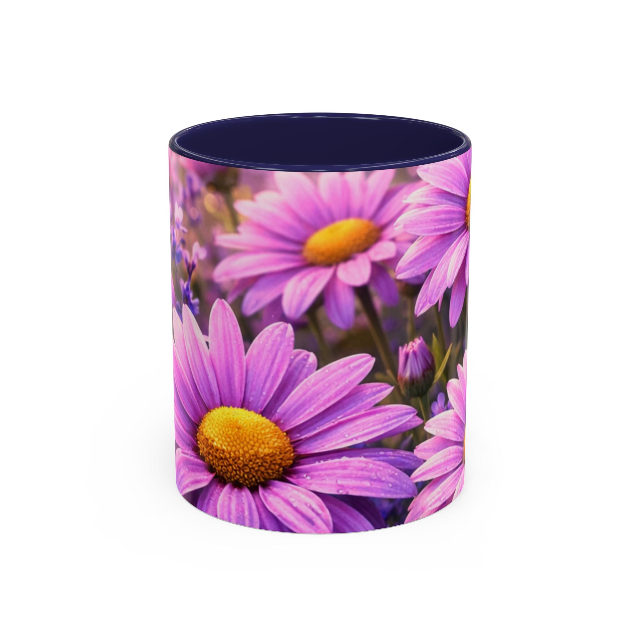 Purple Daisy Floral Mug | Accent Coffee Mug 11oz 15oz