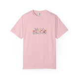 Wildflower Meadow watercolor floral design T-shirt | botanical garden tee