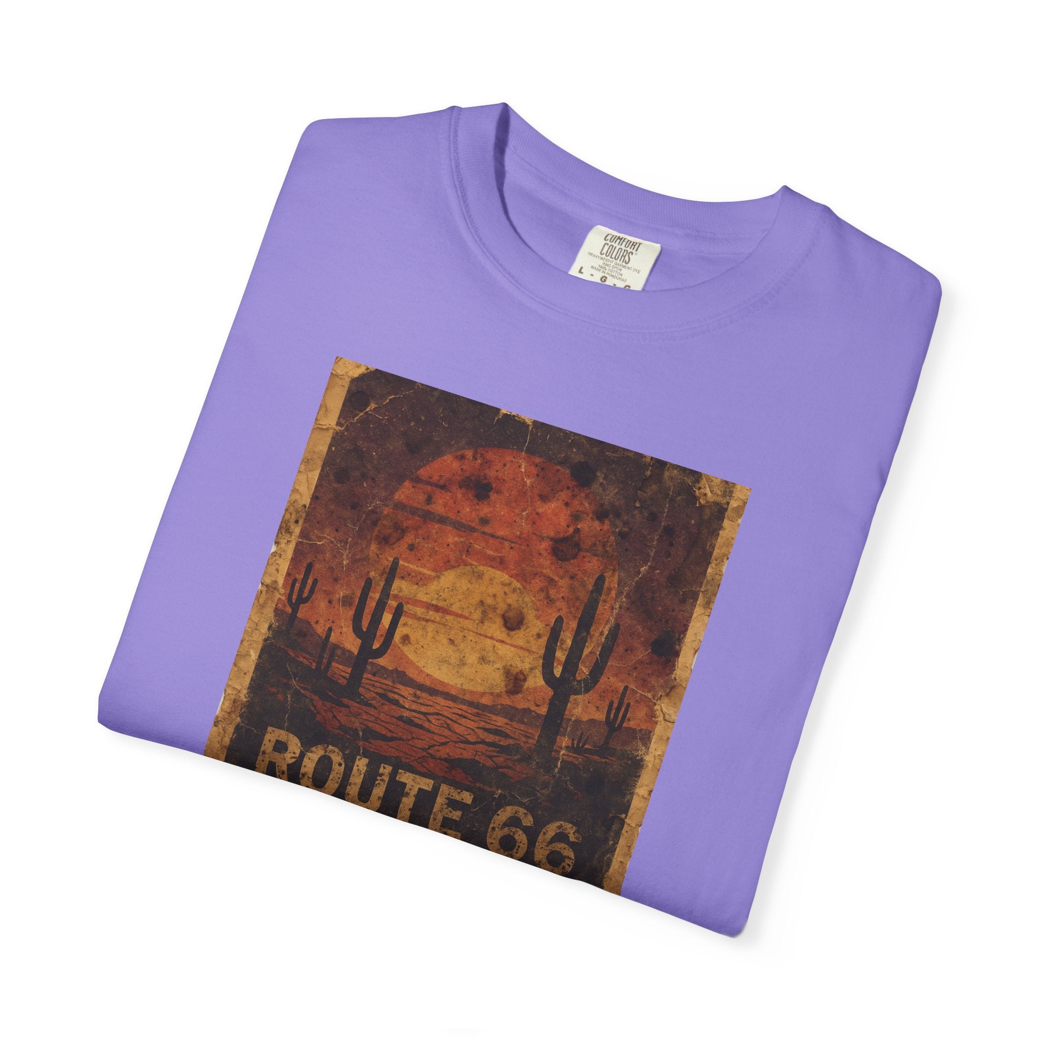 Route 66 Desert Sunset T-shirt | Vintage Road Trip Tee