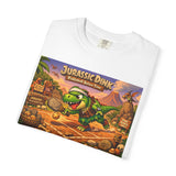 Jurassic Dink Pickleball Dinosaur Arcade Poster T-Shirt | Retro Video Game Shirt