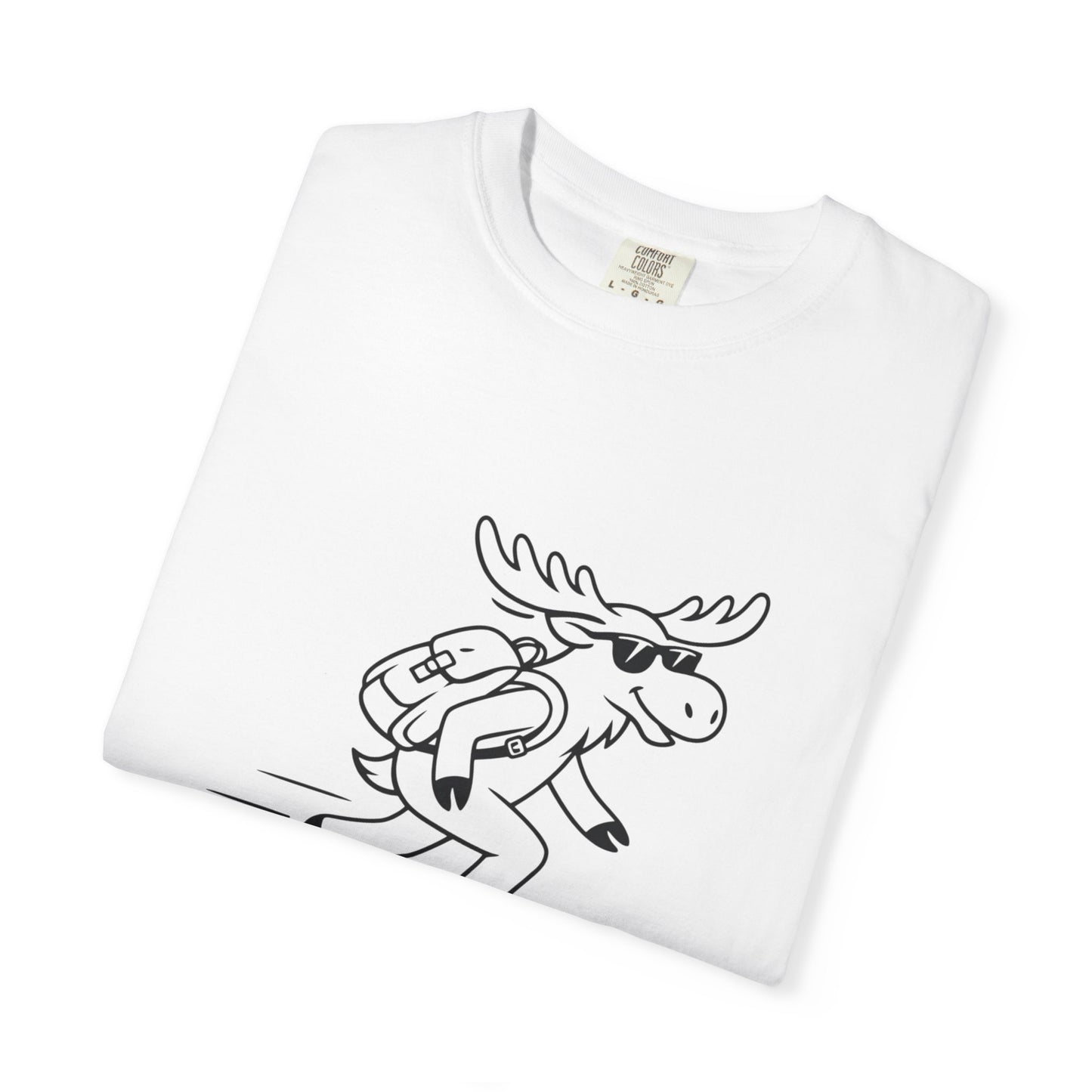 Skateboarding Moose T-shirt | Skateboard Cartoon Graphic Tee