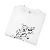 Skateboarding Moose T-shirt | Skateboard Cartoon Graphic Tee