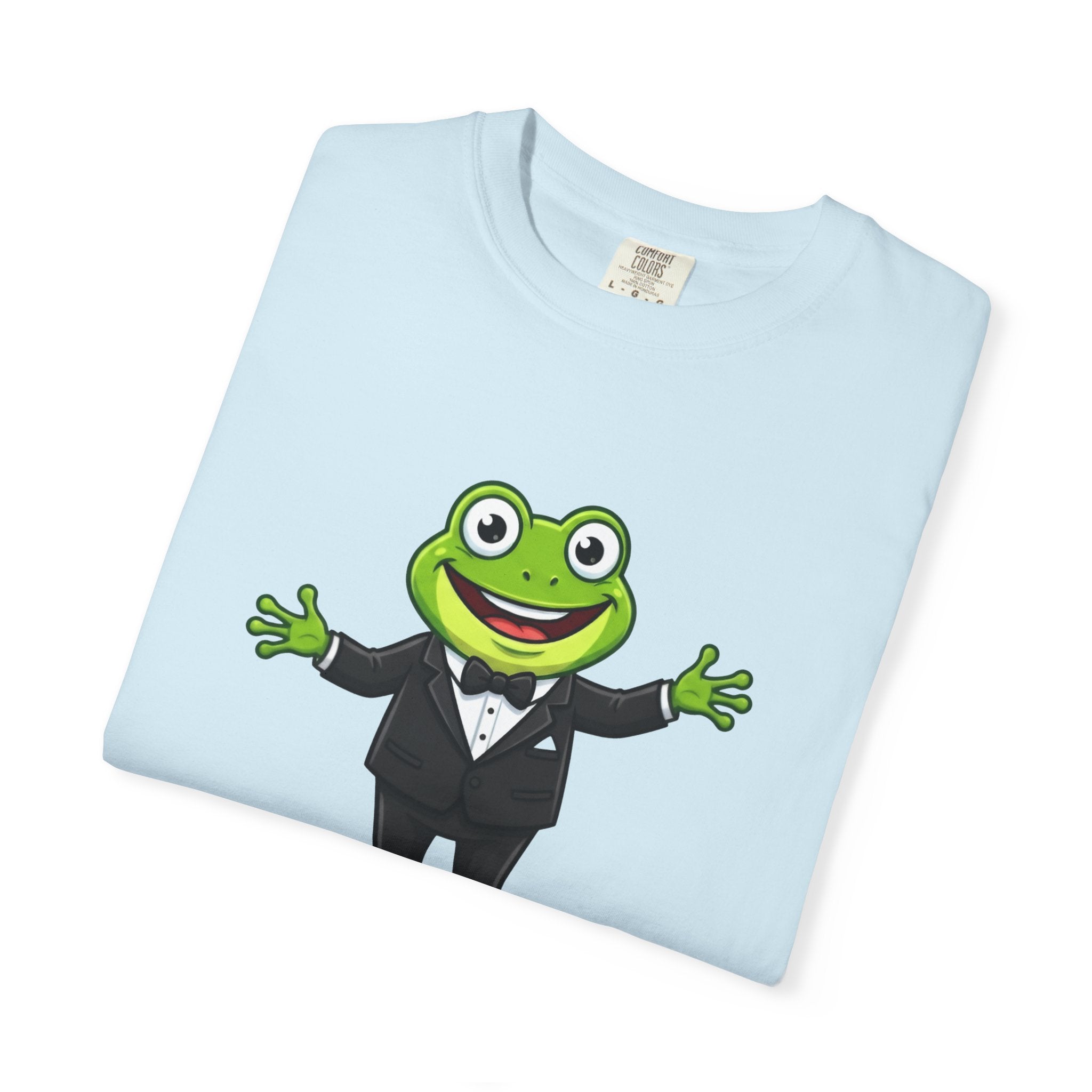 Funny Tuxedo Frog T-shirt | Frog on Lily Pad Amphibian Design