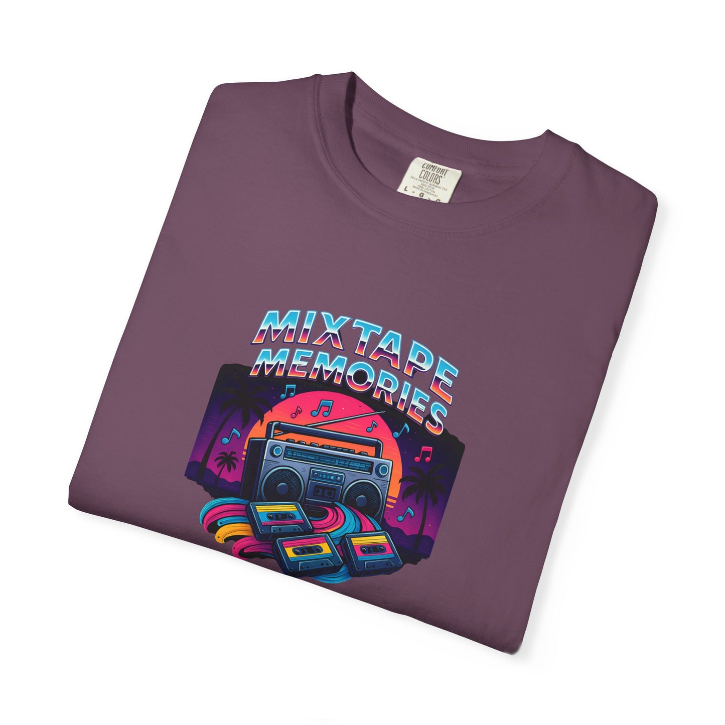 Mixtape Retro Cassette Graphic T-shirt | Vaporwave 80s Neon Music Tee