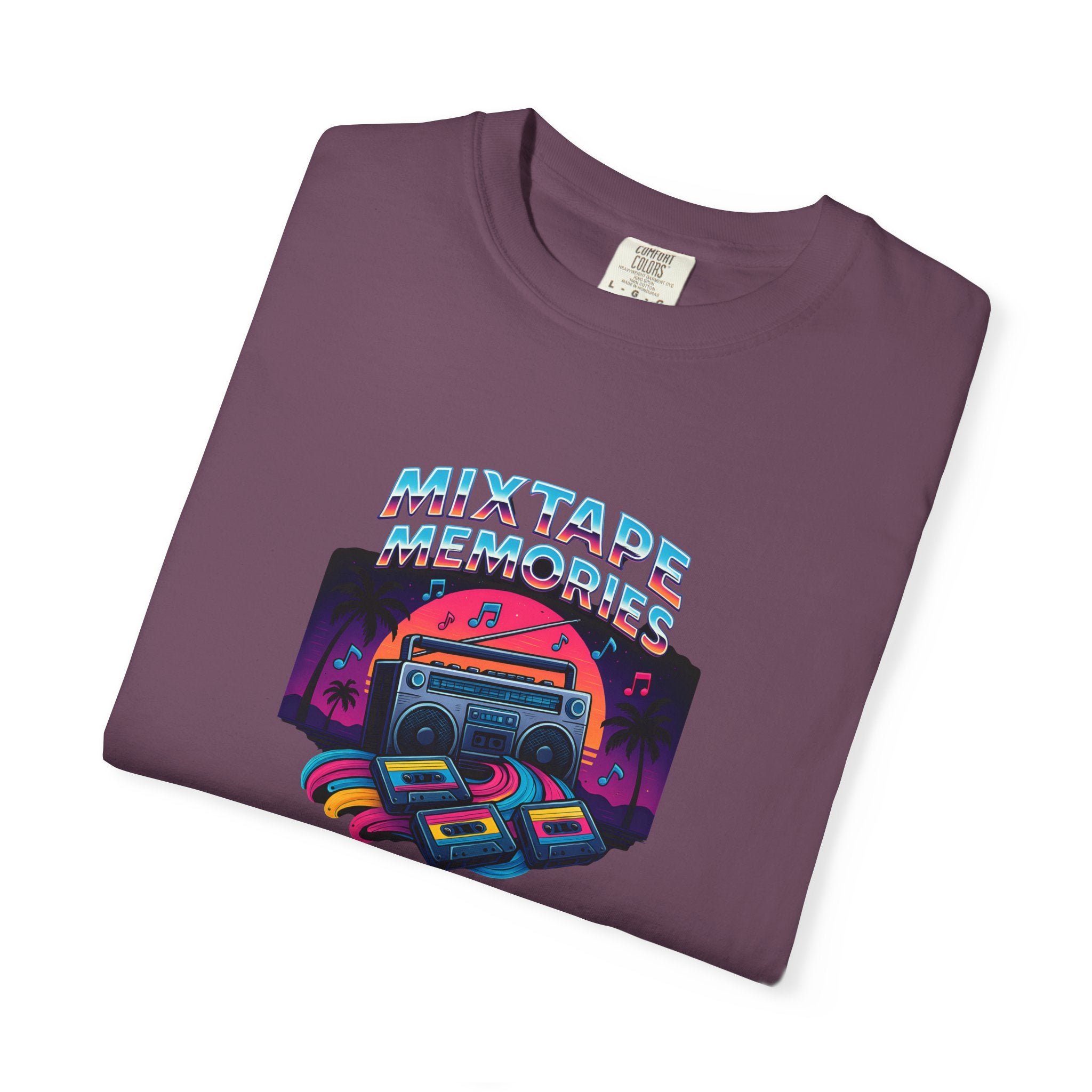 Mixtape Retro Cassette Graphic T-shirt | Vaporwave 80s Neon Music Tee
