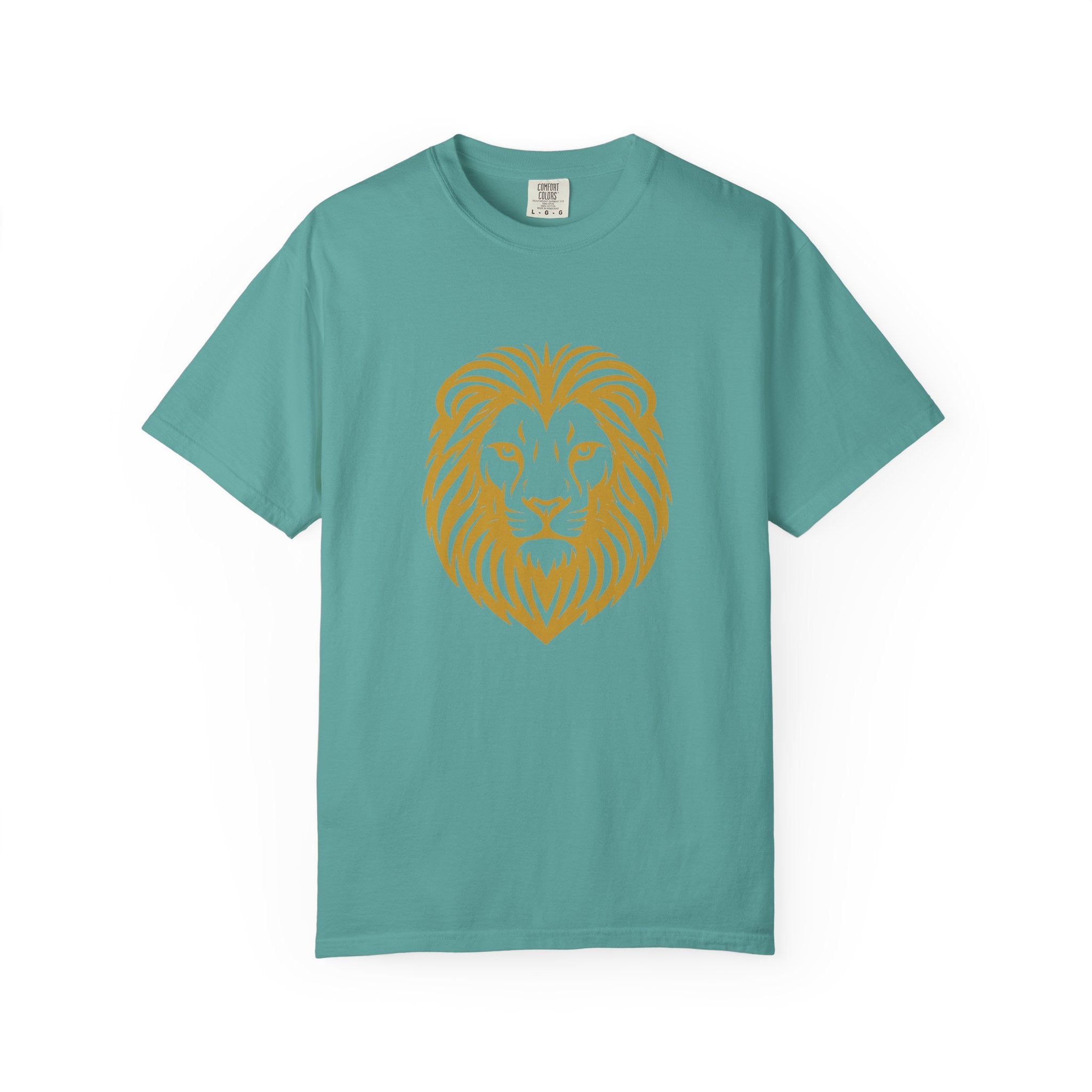 Golden Lion Head T-shirt | Minimal Animal Graphic Tee