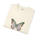 Retro 70s Vacation Butterfly T-shirt | Distressed Orange Teal Wings