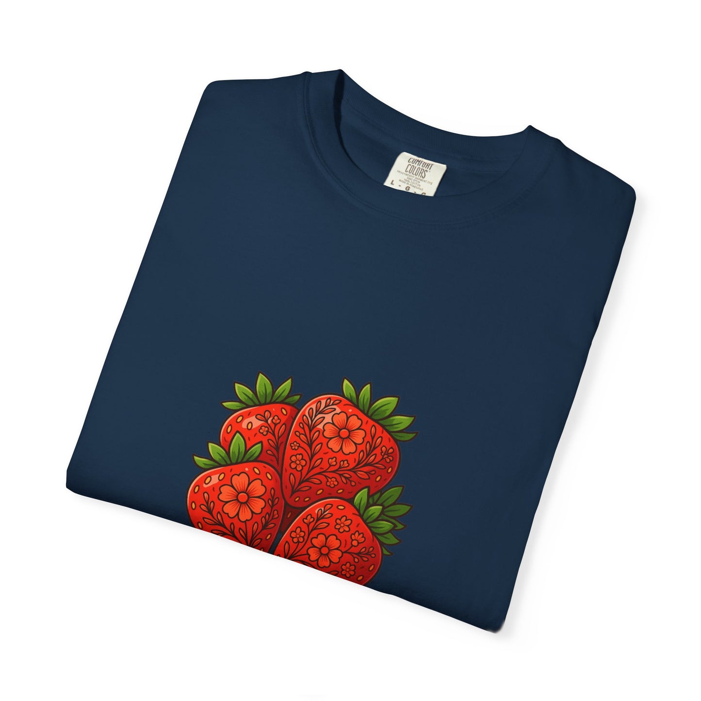 Strawberry Cluster T-shirt | Retro Floral Fruit Illustration