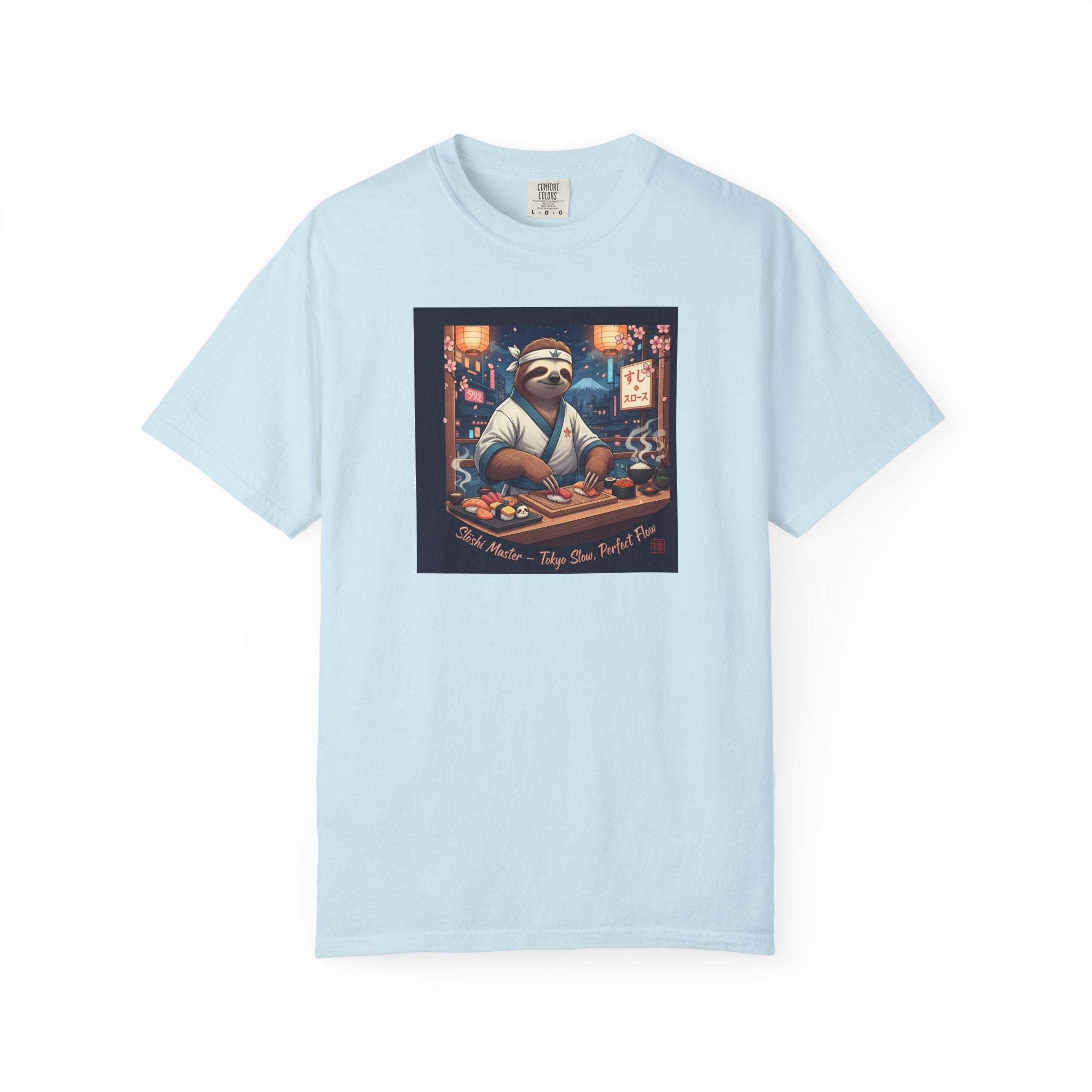 Sloth Sushi Chef T-shirt | Cute Sloth Chef Illustration, Sushi Bar Artwork
