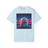 Retro Vaporwave Capybara with Sunglasses T-shirt | Neon Sunset Palm Trees