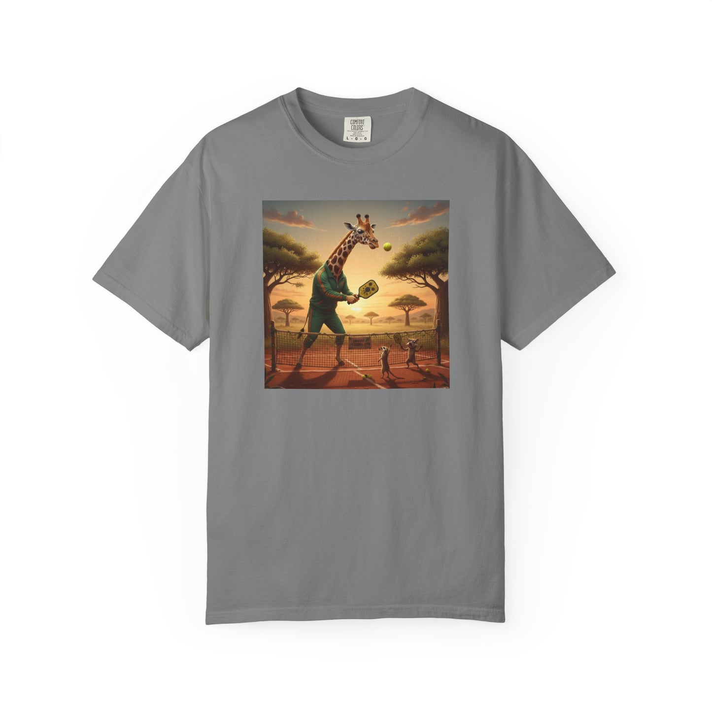 Long-Neck Larry  Pickleballer Unisex Garment-Dyed T-shirt