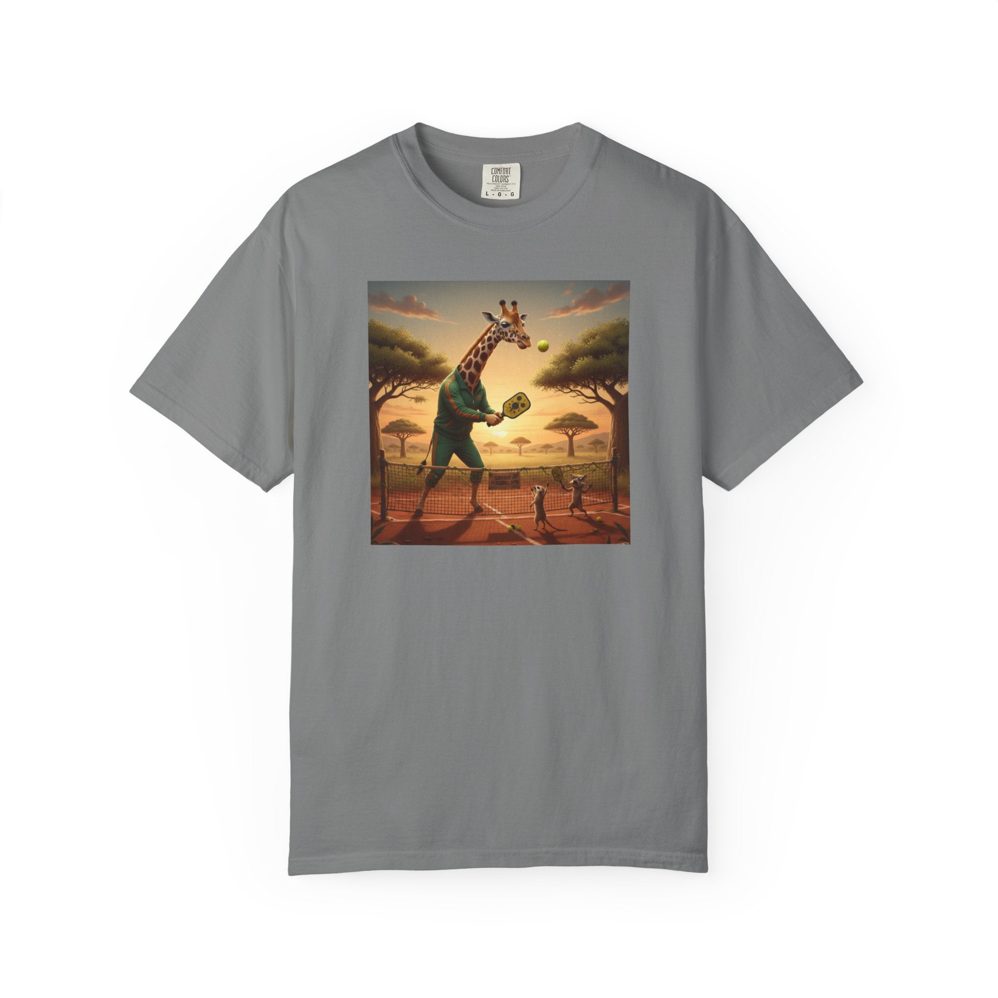 Long-Neck Larry  Pickleballer Unisex Garment-Dyed T-shirt