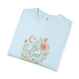Be Kind Floral Wreath T-Shirt | Positive Quote, Boho Botanical Design