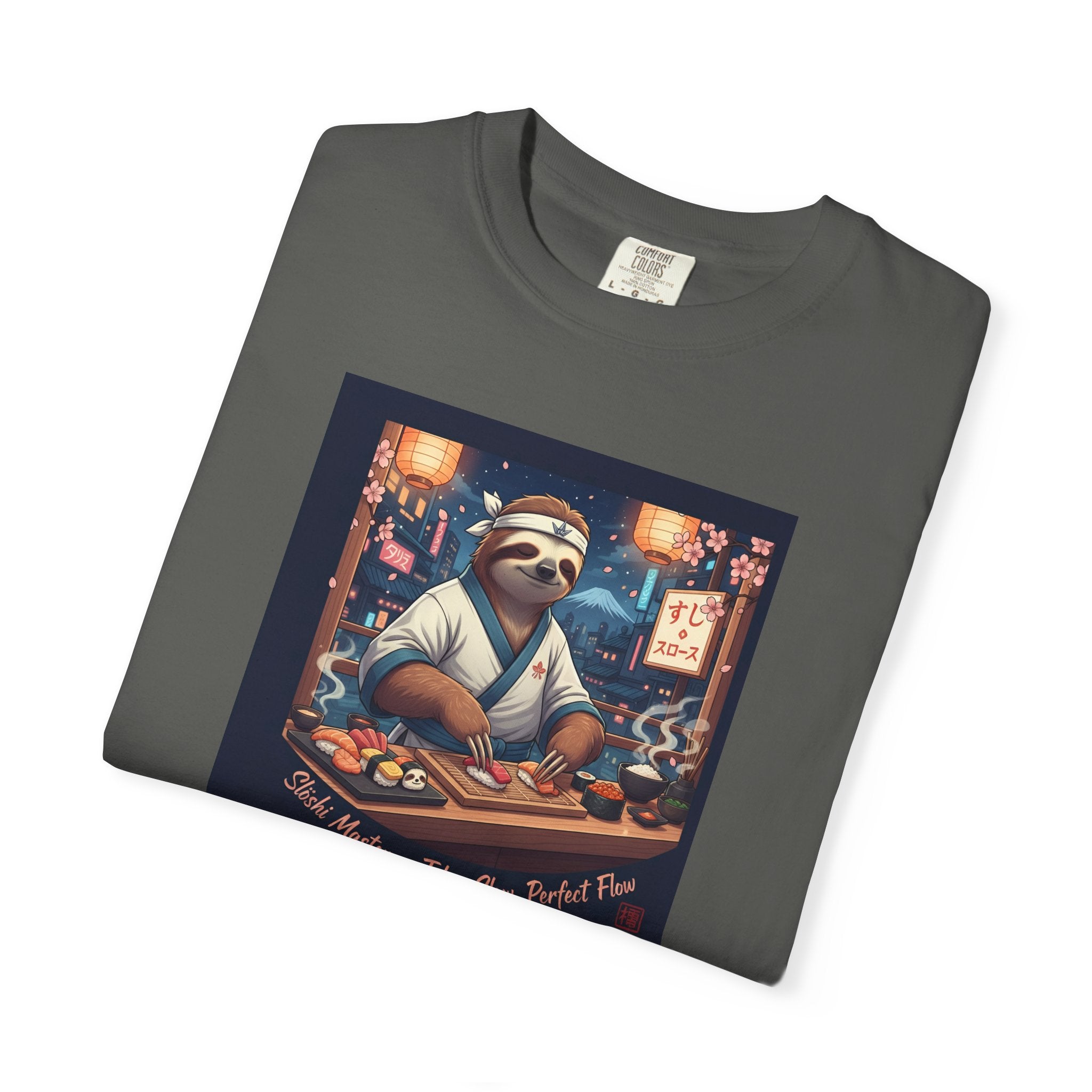 Sloth Sushi Chef T-shirt | Cute Sloth Chef Illustration, Sushi Bar Artwork