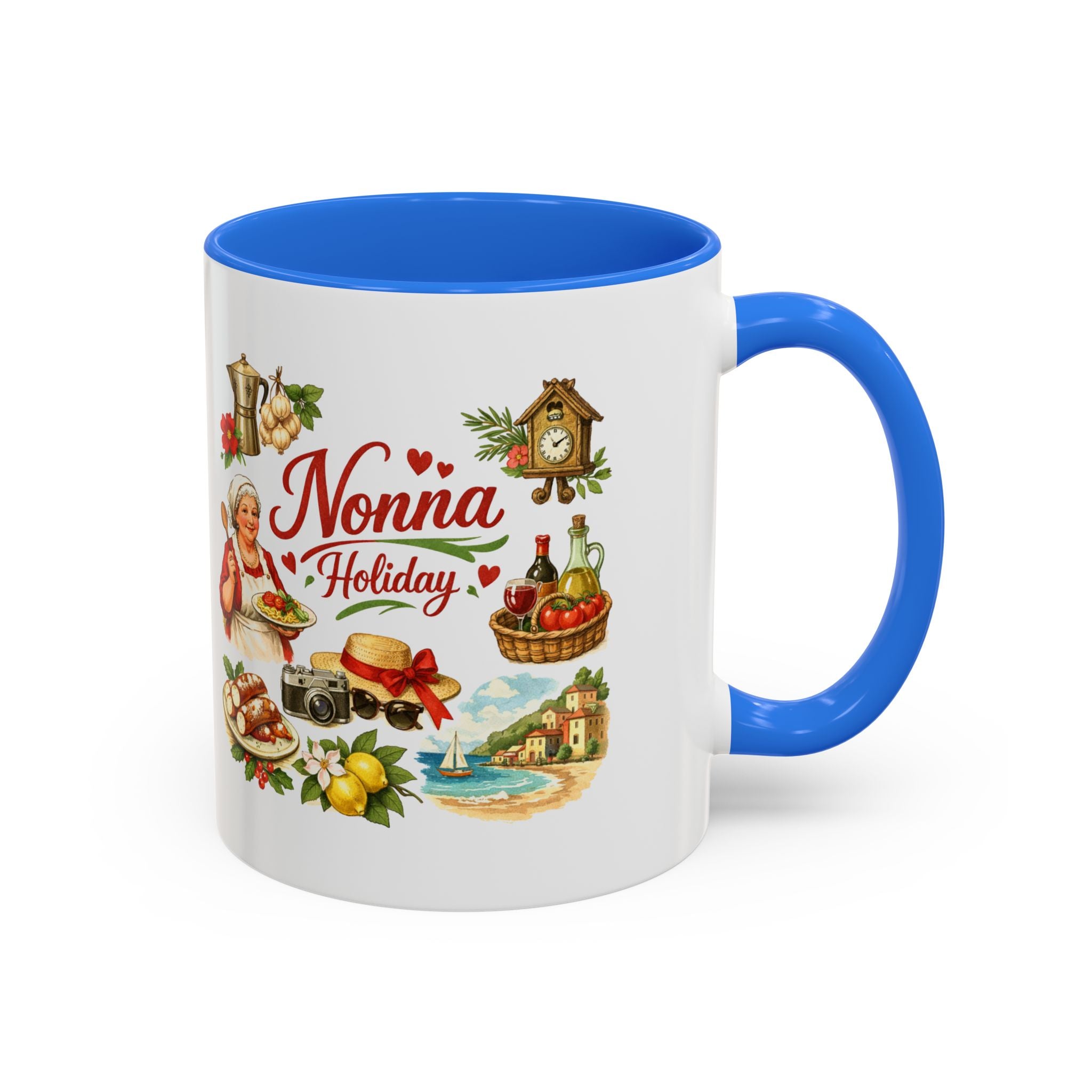 Nonna Holiday mug | Italian grandma kitchen design, vintage food icons