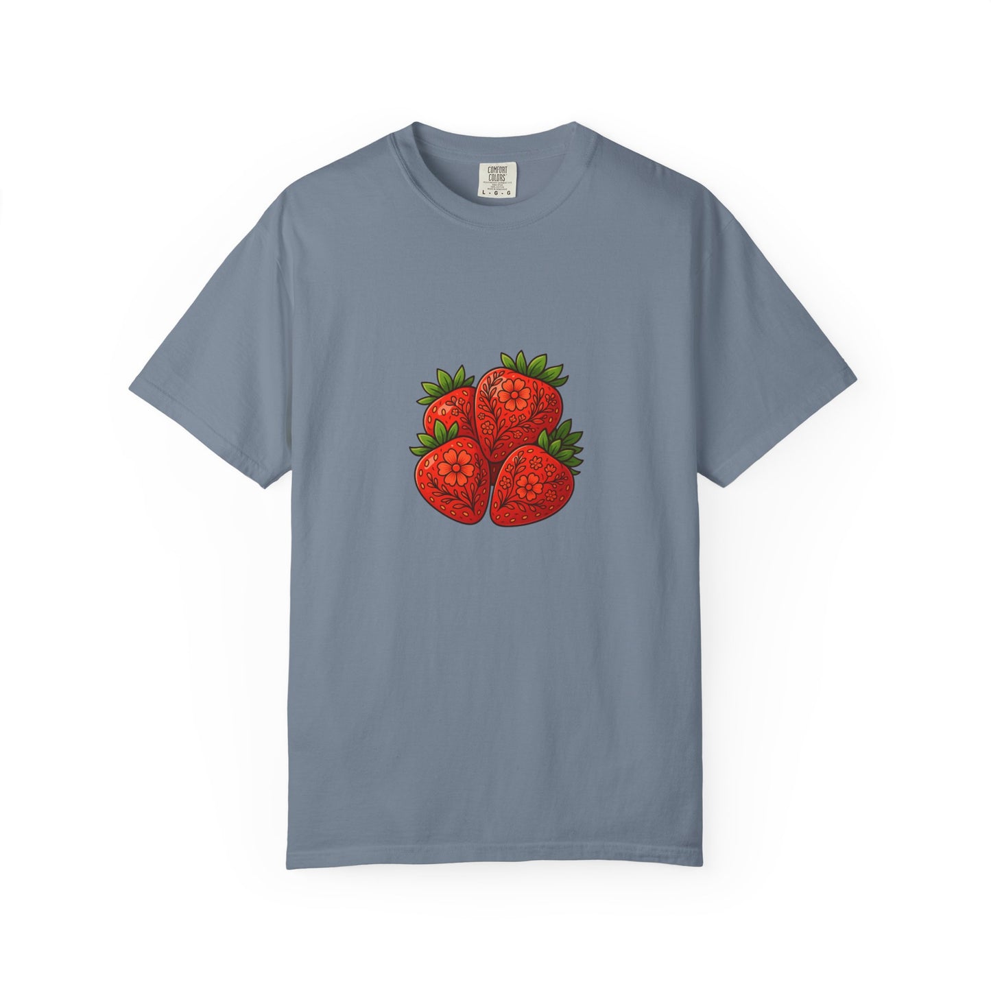 Strawberry Cluster T-shirt | Retro Floral Fruit Illustration