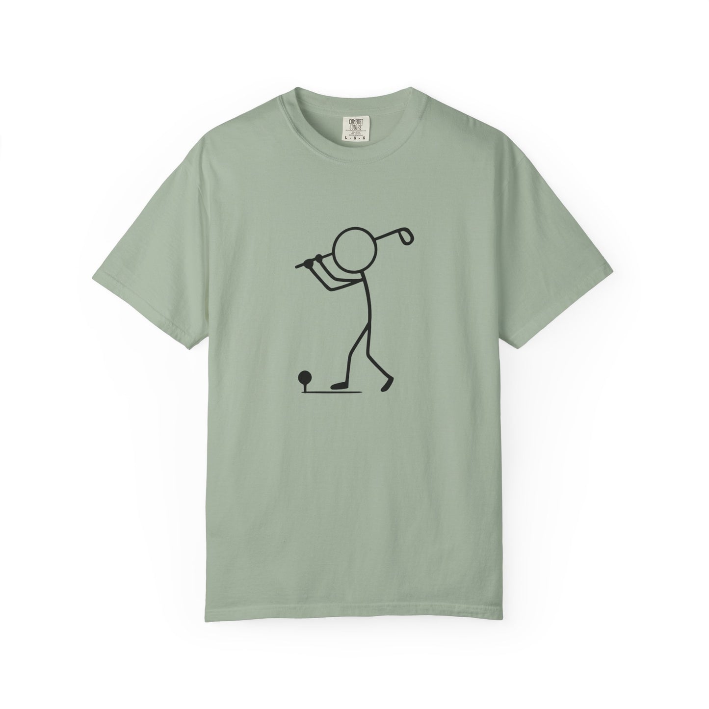 Stick Figure Golfer T-Shirt | Golf Outline Graphic Tee