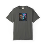 Cyberpunk Cat Sushi T-shirt | Neon Japan Noir