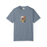 Tropical Floral Bouquet T-Shirt | Bird of Paradise, Orchid, Sunflower
