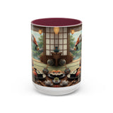 Goose with Sushi Mug | Japanese Tea Room Illustration