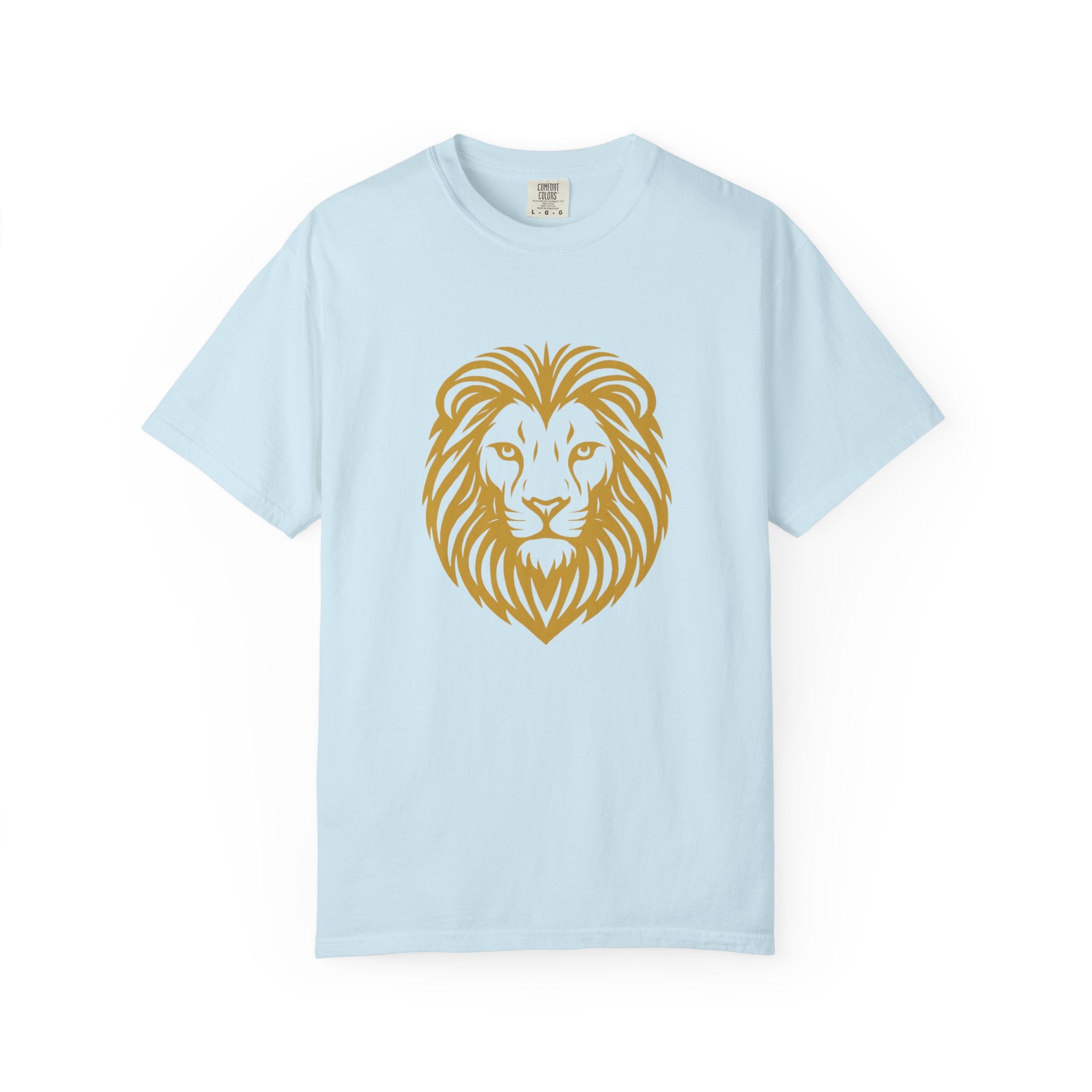 Golden Lion Head T-shirt | Minimal Animal Graphic Tee