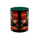 Cyberpunk Sushi Cat Mug | 11oz 15oz Ceramic Coffee Cup