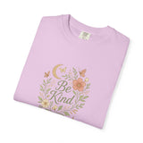 Be Kind Floral Wreath T-Shirt | Positive Quote, Boho Botanical Design