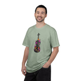 Floral Violin T-shirt | Botanical Music Instrument Tee