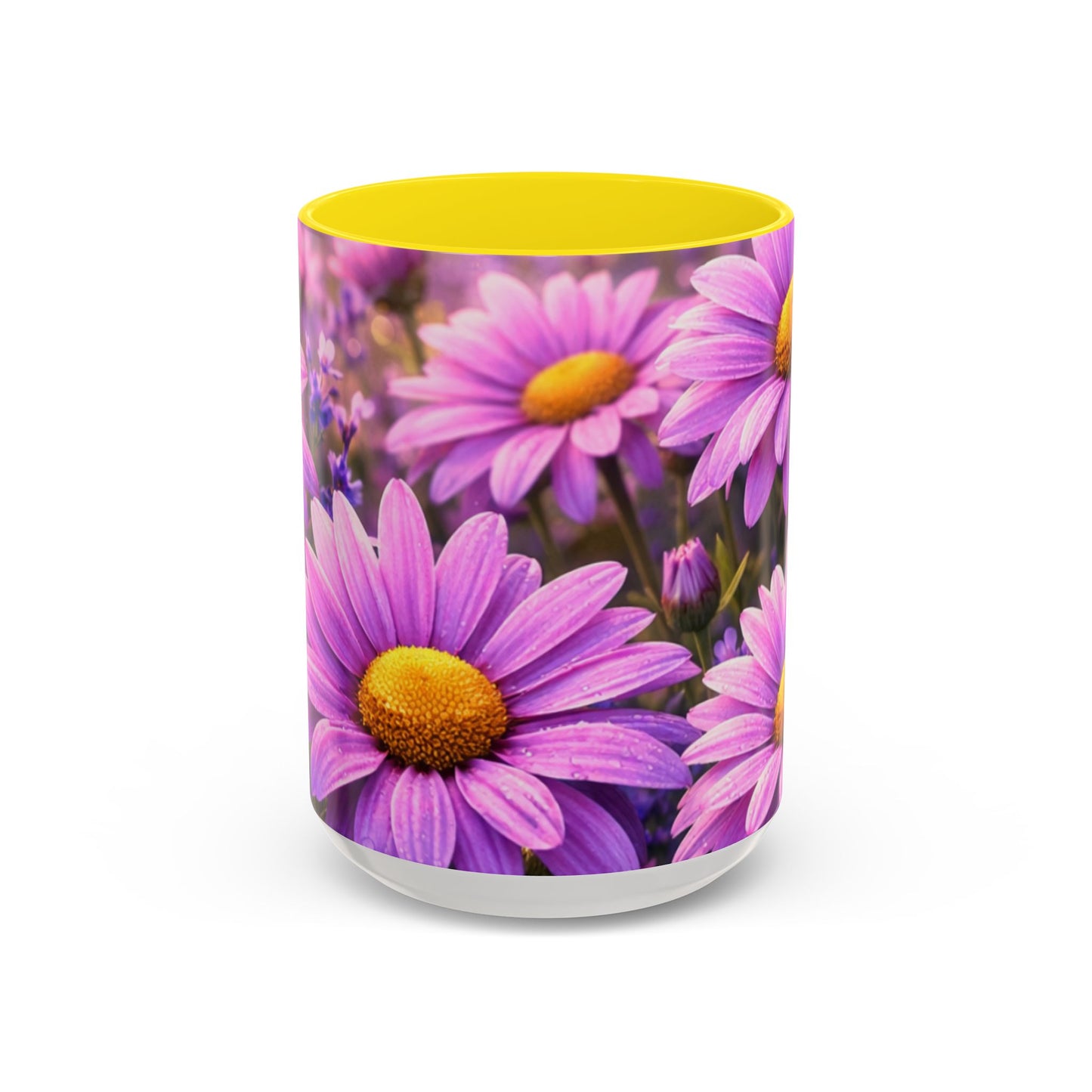 Purple Daisy Floral Mug | Accent Coffee Mug 11oz 15oz