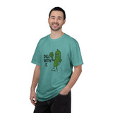 Dill With It Pickle Character T-shirt | Funny Vegan Food Pun Tee