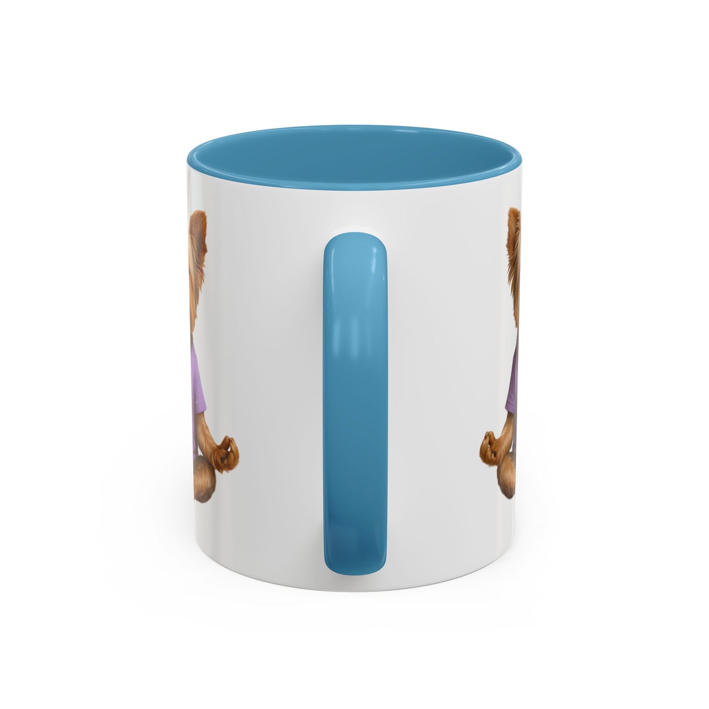 Meditating Yorkshire Terrier Mug | Accent Coffee Mug 11oz 15oz