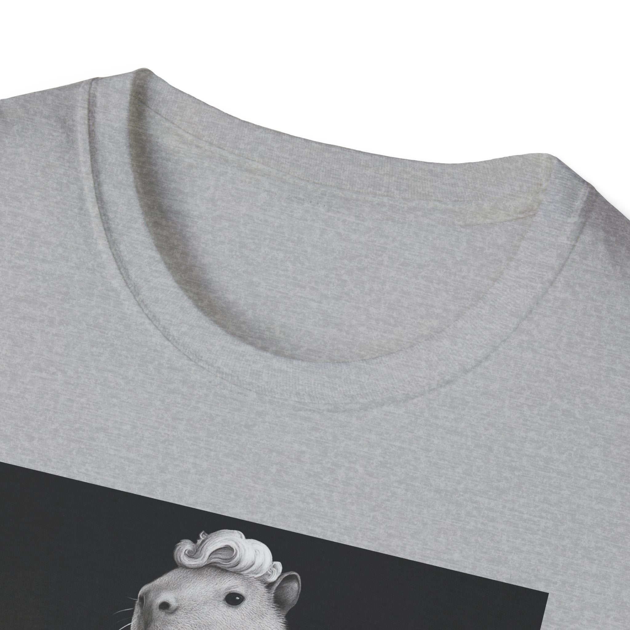 Capybara Blonde. Dress Pose T-Shirt | Retro Black & White Illustration