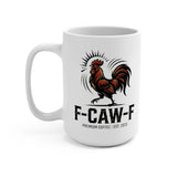 Rooster F-CAW-F Logo Mug | 15oz Ceramic Coffee Mug