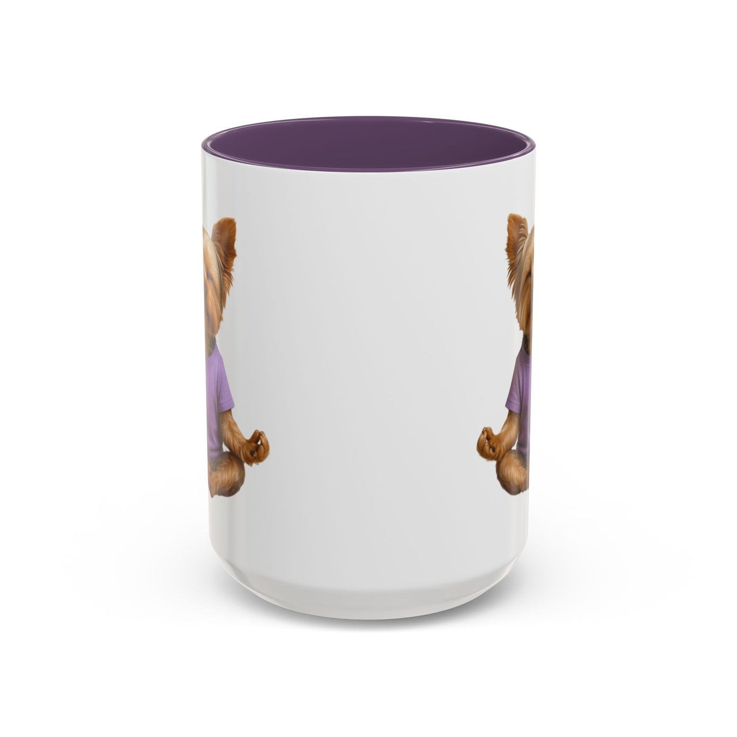 Meditating Yorkshire Terrier Mug | Accent Coffee Mug 11oz 15oz