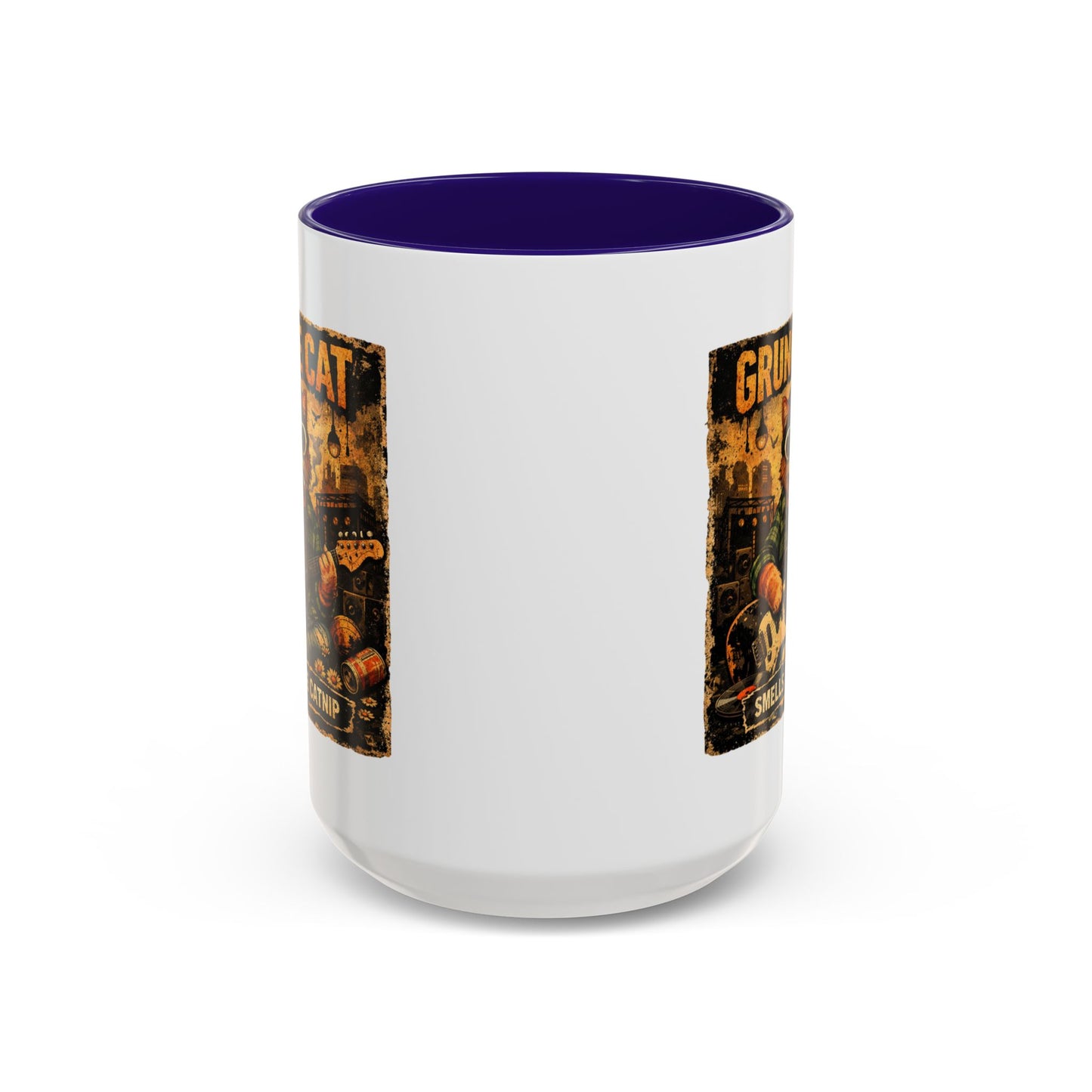 Grunge Cat Smells Like Catnip Mug | Ceramic Coffee Cup