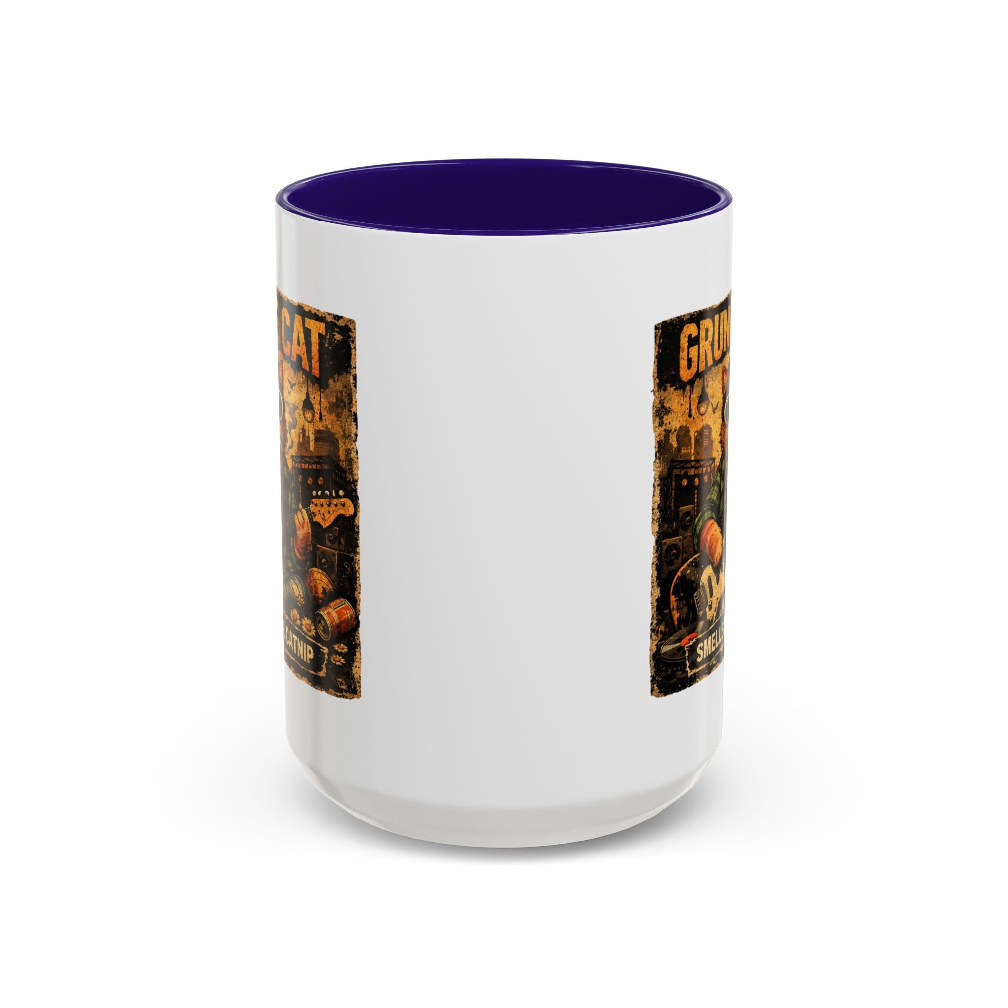 Grunge Cat Smells Like Catnip Mug | Ceramic Coffee Cup