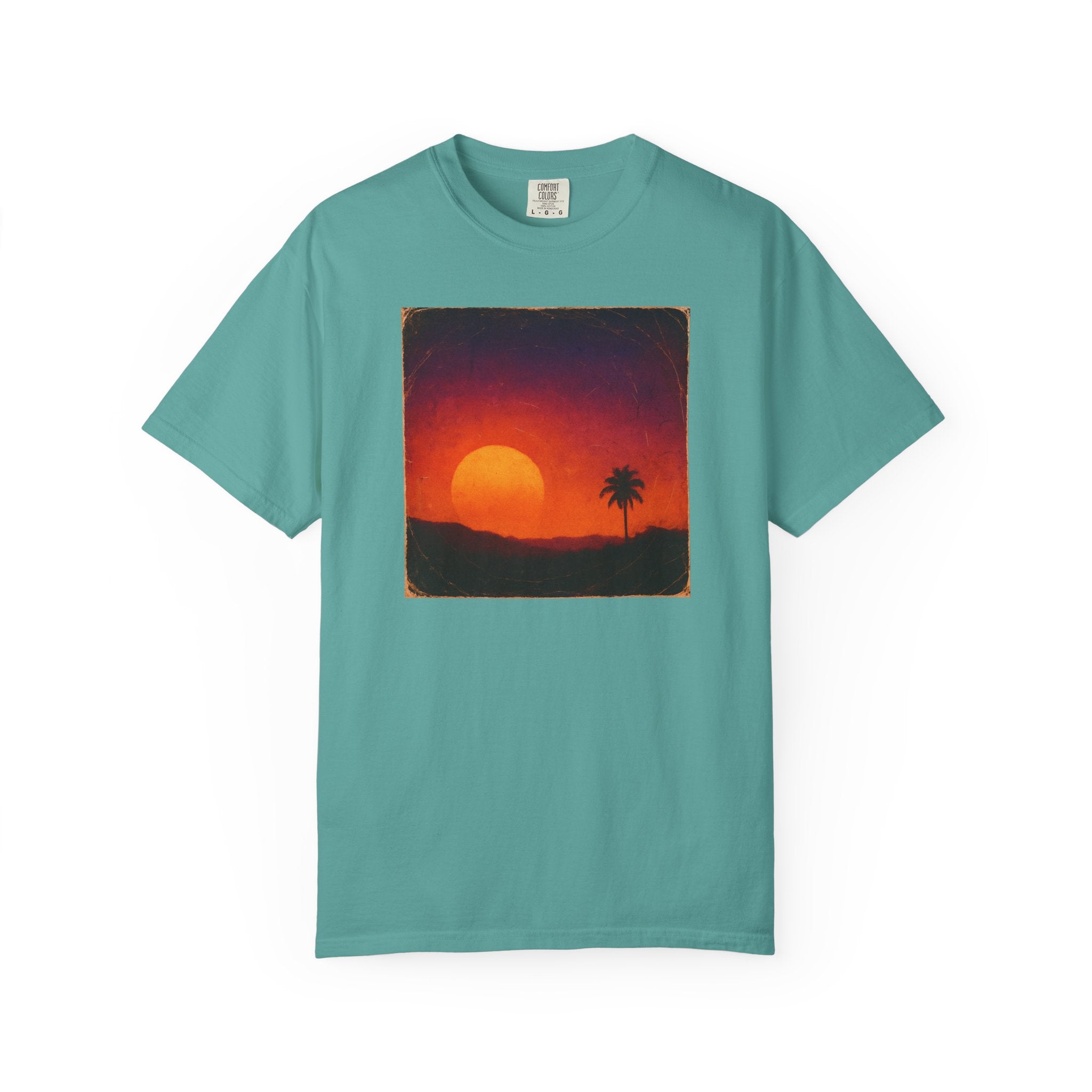 Sunset Palm Silhouette T-shirt | Tropical Sunset Tee