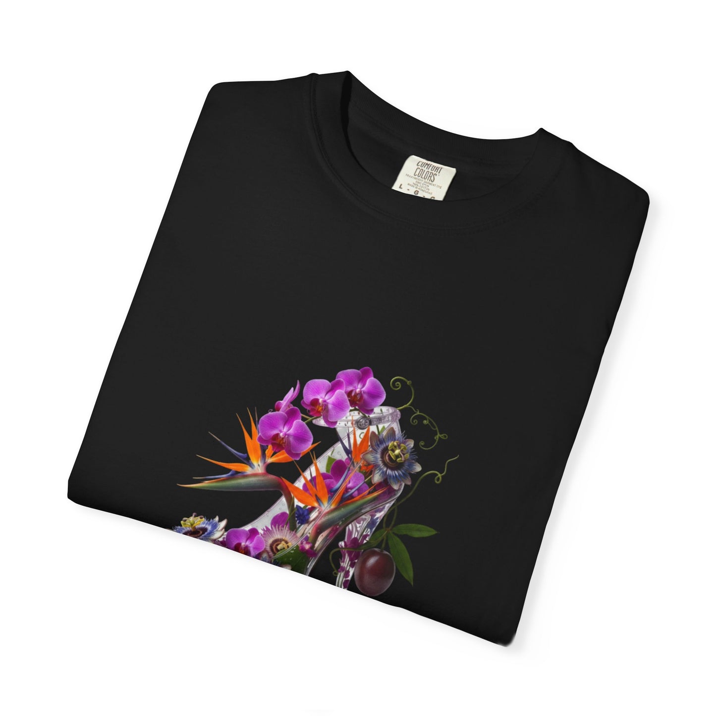Floral High Heel Shoe T-shirt | Botanical Stiletto Graphic