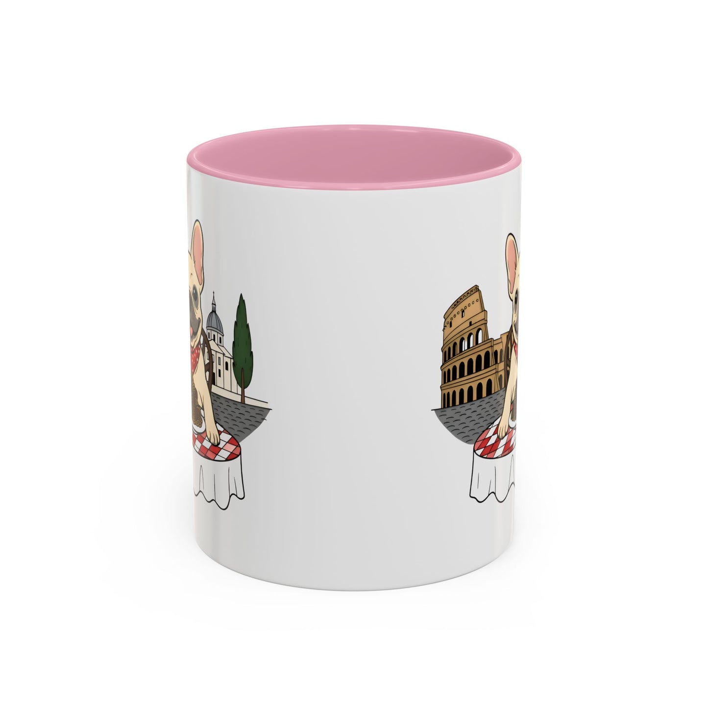 French Bulldog Pasta in Rome Mug | Ceramic Coffee Cup