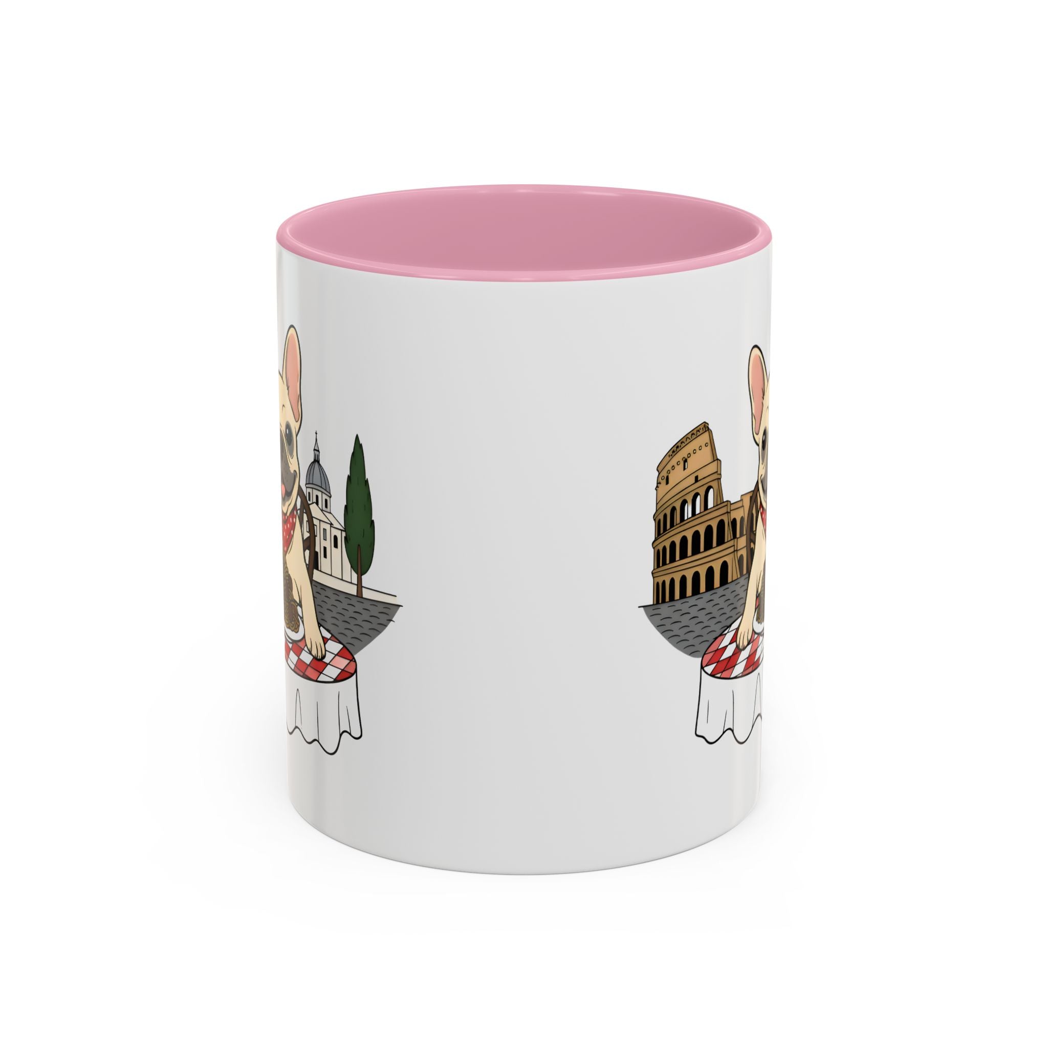 French Bulldog Pasta in Rome Mug | Ceramic Coffee Cup