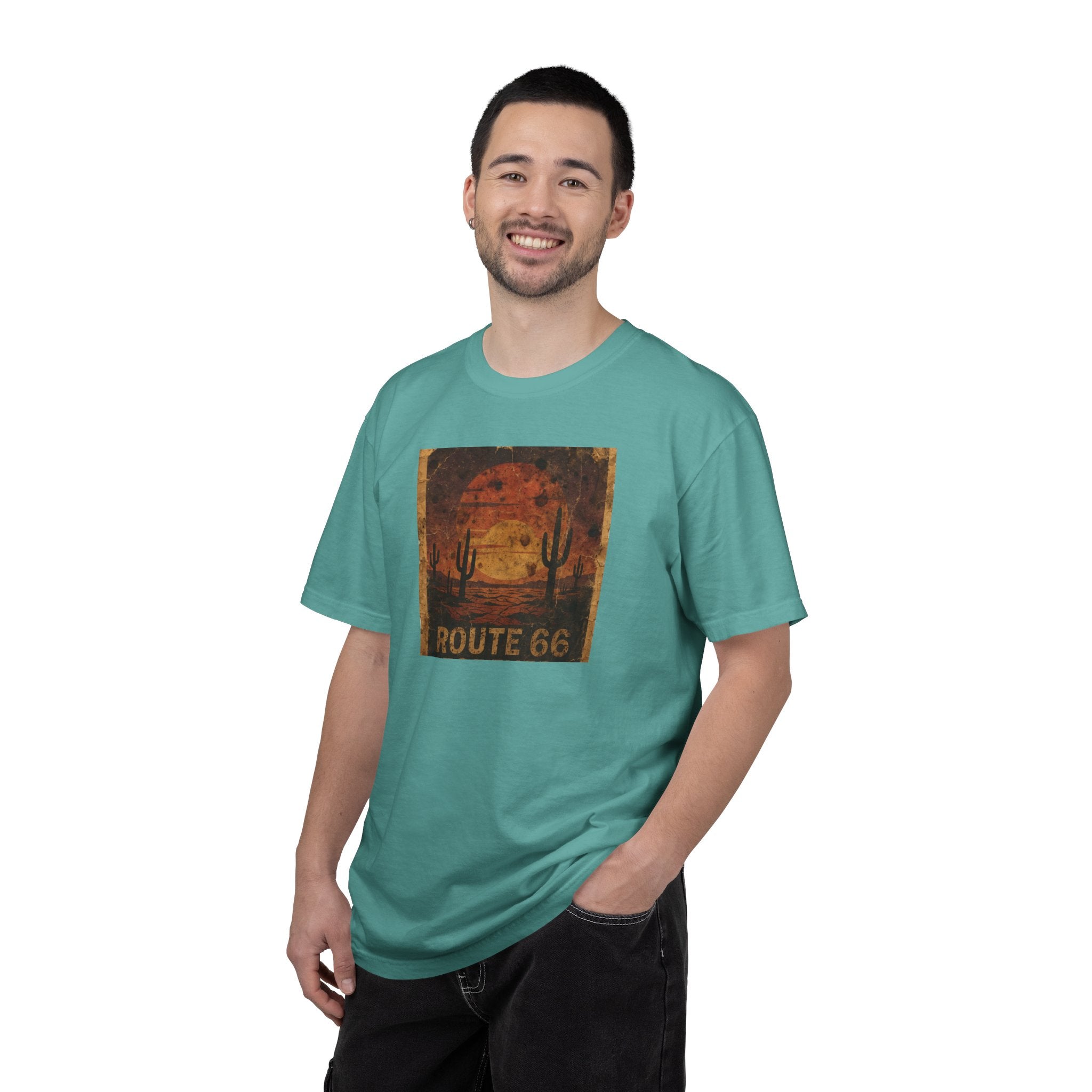 Route 66 Desert Sunset T-shirt | Vintage Road Trip Tee