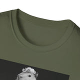 Capybara Blonde. Dress Pose T-Shirt | Retro Black & White Illustration