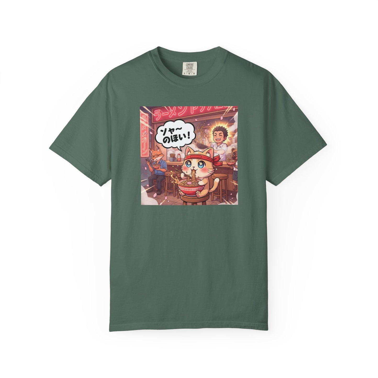 Kawaii Cat Ramen Shop T-Shirt | Anime Noodle Bar Illustration