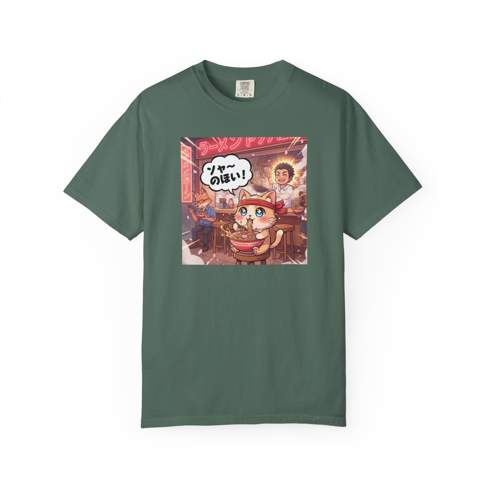 Kawaii Cat Ramen Shop T-Shirt | Anime Noodle Bar Illustration