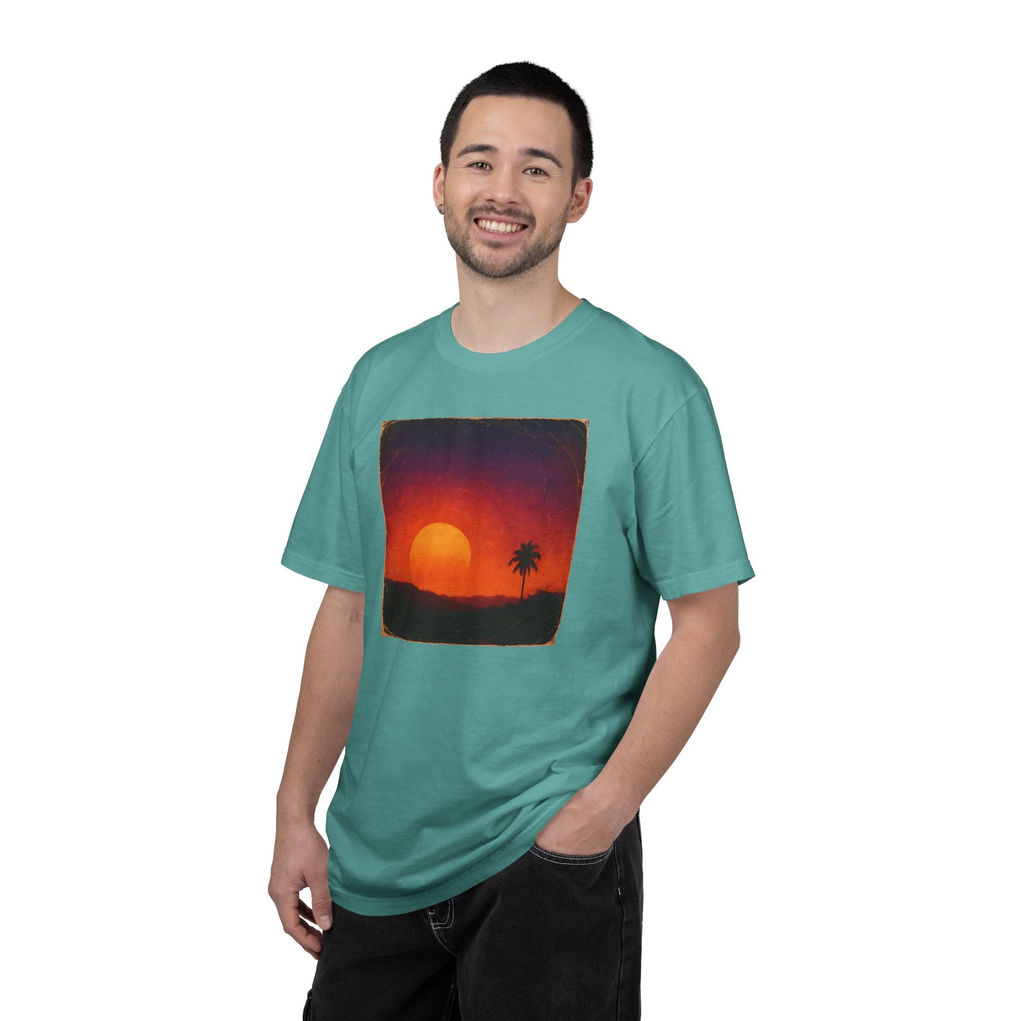 Sunset Palm Silhouette T-shirt | Tropical Sunset Tee