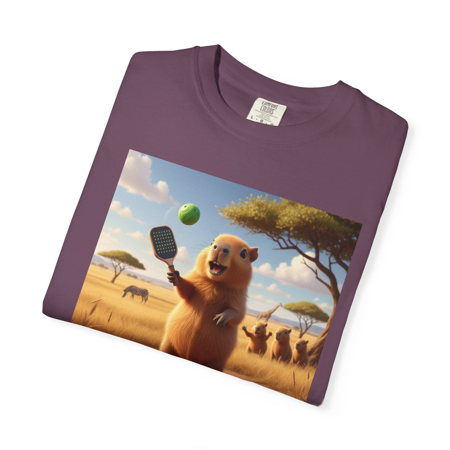 Capybara Pickleball T-shirt | Cute Animal Sports Meme